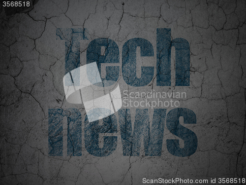 Image of News concept: Tech News on grunge wall background