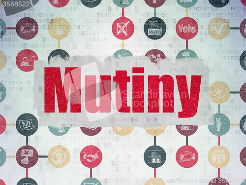 Image of Politics concept: Mutiny on Digital Paper background