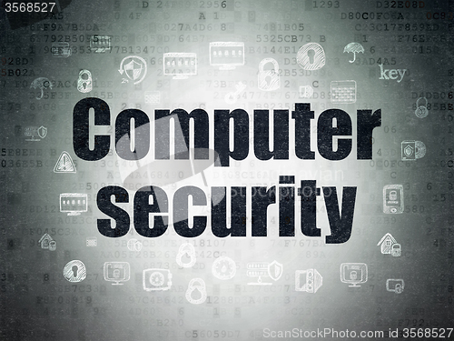 Image of Privacy concept: Computer Security on Digital Paper background