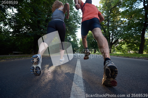 Image of couple jogging