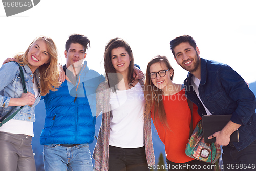 Image of happy students group