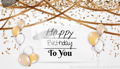 Image of birthday card with balloons