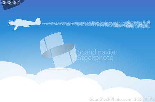 Image of plane and clouds