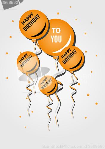Image of balloons and happy birthday