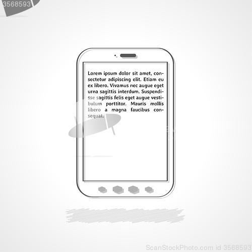 Image of phone with sample text
