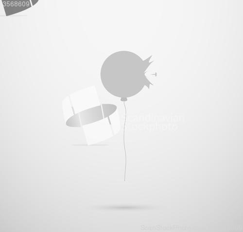 Image of cracked balloon silhouette
