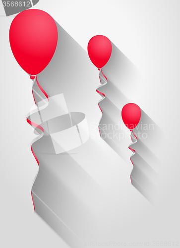 Image of balloons with long shadow