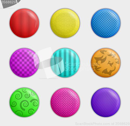 Image of color badges collection