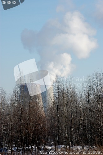 Image of Air pollution. Power plant