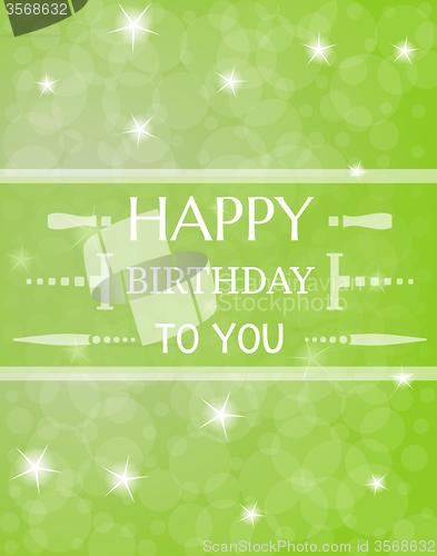 Image of birthday card with shinning stars