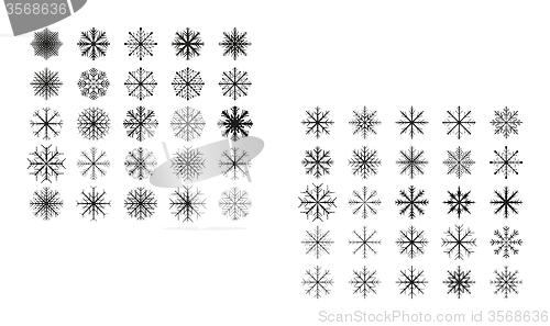 Image of collection of snowflakes