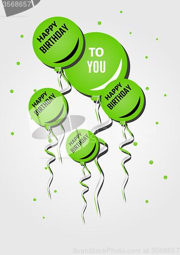Image of balloons and happy birthday