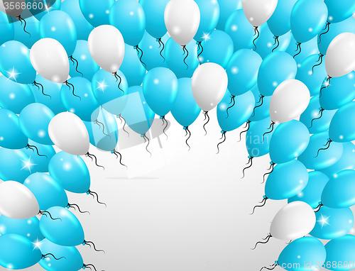Image of card with many balloons