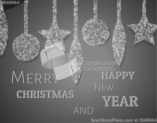 Image of dotted christmas illustration