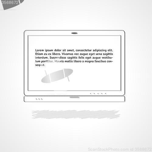 Image of laptop with sample text