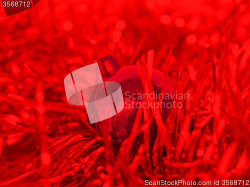 Image of Christmas bauble and tinsel