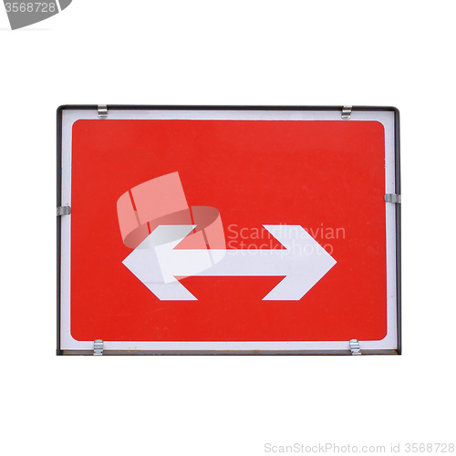 Image of Direction arrow sign isolated