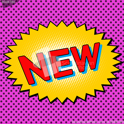 Image of New word comic book element