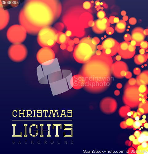 Image of Christmas bokeh light. 