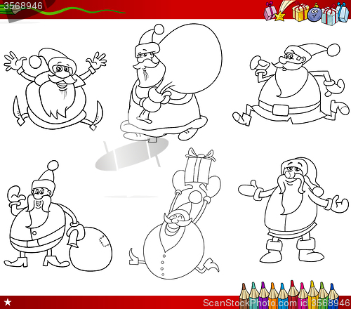 Image of christmas themes coloring book