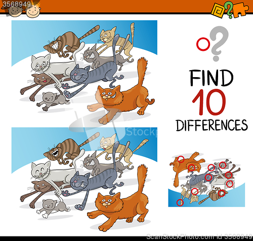 Image of differences game for children