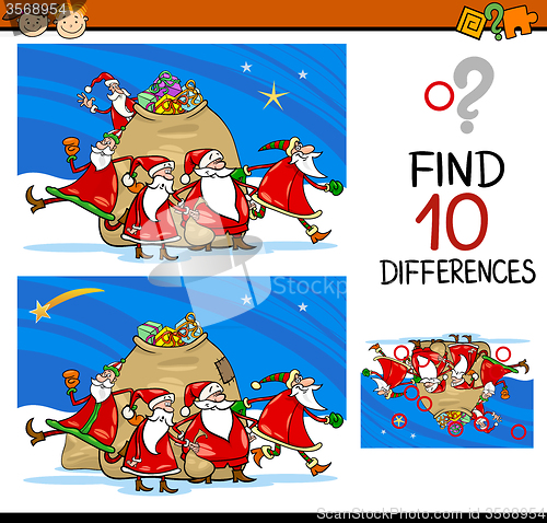 Image of christmas differences task for kids