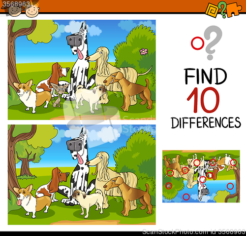 Image of differences task for children