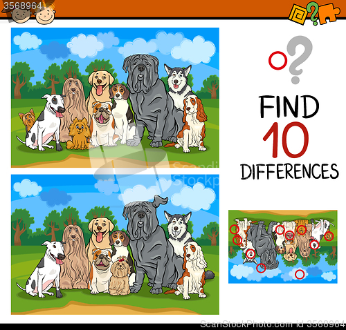 Image of find differences task for kids