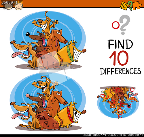 Image of finding differences cartoon task