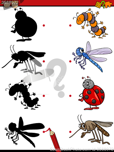 Image of cartoon educational shadows game