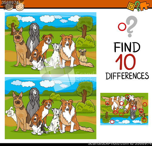 Image of finding differences task for kids