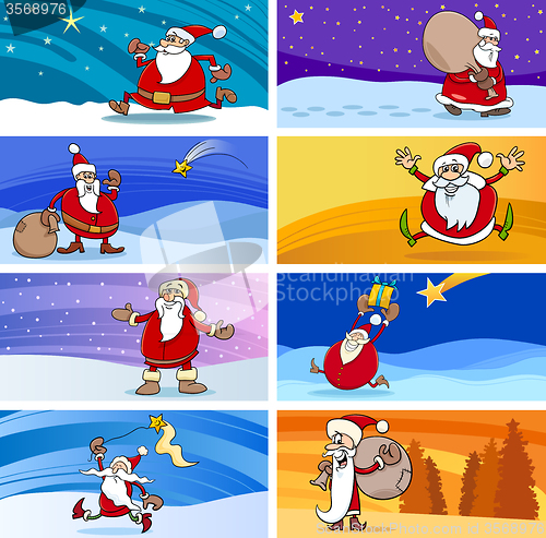 Image of cartoon christmas greeting cards