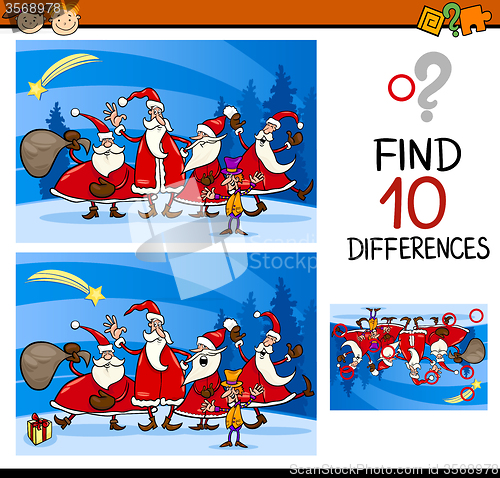 Image of christmas find differences task