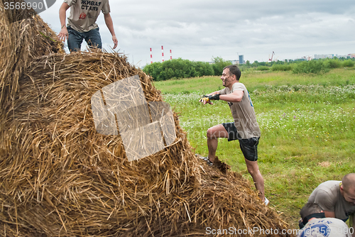 Image of Cross-country race. Obstacle mow. Tyumen. Russia