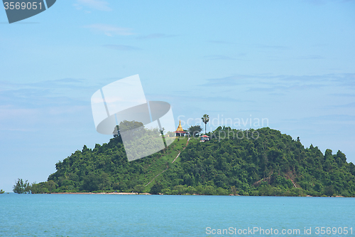 Image of Pagoda on island near Myeik in Myanmar