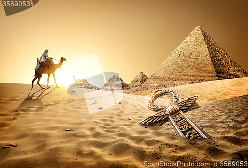 Image of Pyramids and ankh