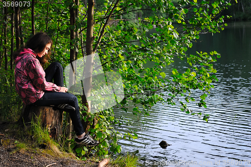 Image of Girl at the lake.