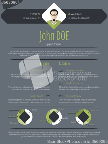 Image of Cool dark modern resume cv template