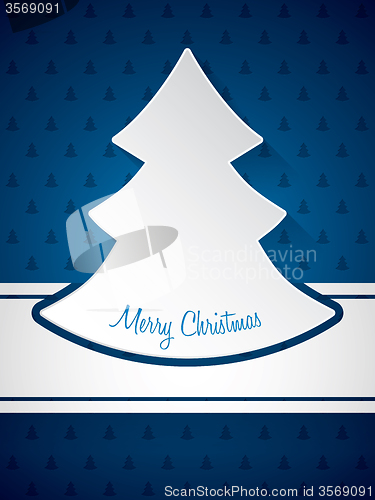 Image of Christmas greeting with christmastree pattern background 