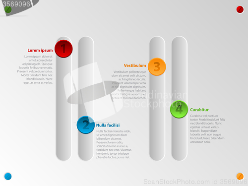 Image of Cool color slider infographic with options