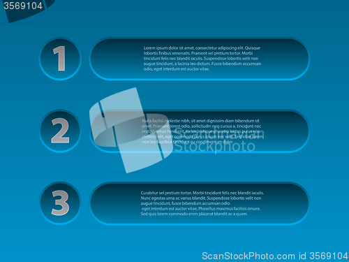 Image of Simplistic 3d infographic design in blue