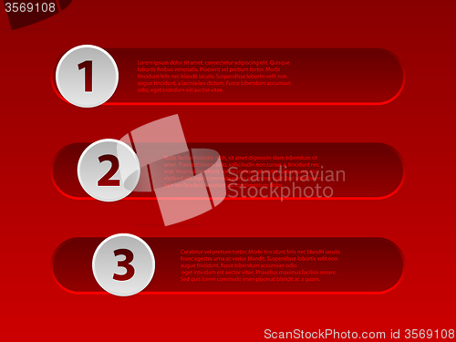 Image of Red infographic design with options