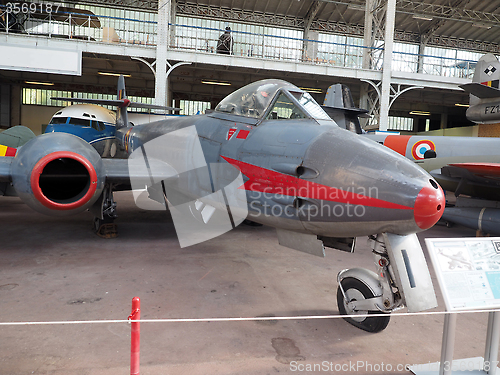 Image of  Gloster Meteor MK VIII fighter antique airplane Brussels