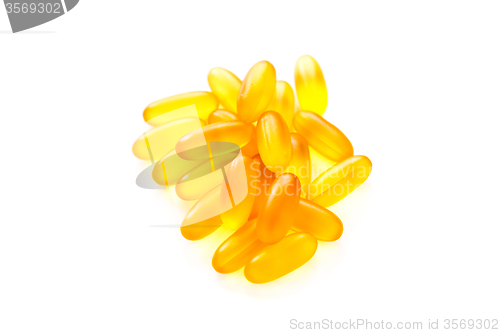 Image of Gel capsules with fish oil.