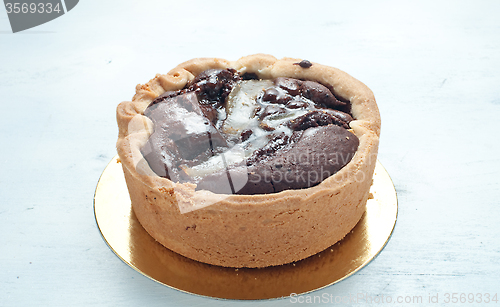 Image of Fresh italian cake with apple and chocolate