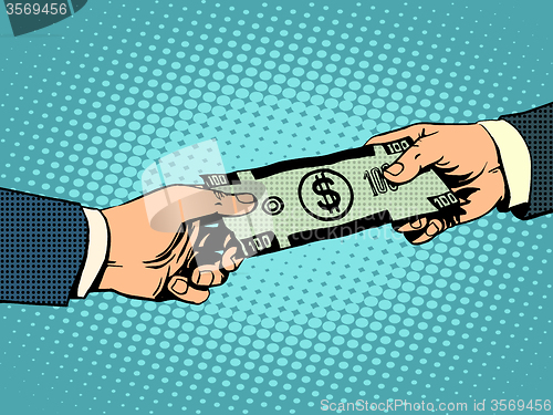 Image of Money buying dollars business concept