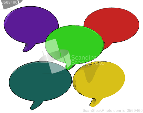 Image of Blank Speech Balloon Shows Copy space For Thought Chat Or Idea