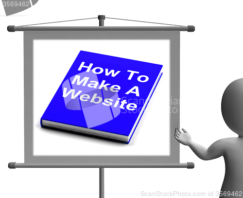 Image of How To Make A Website Book Sign Shows Web Design