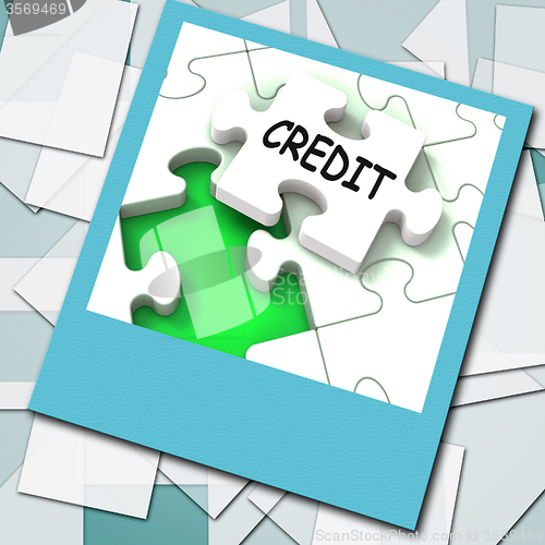 Image of Credit Photo Means Loans Financing  Or Borrowed Money