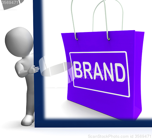 Image of Brand Shopping Sign Shows Branding Trademark Or Label